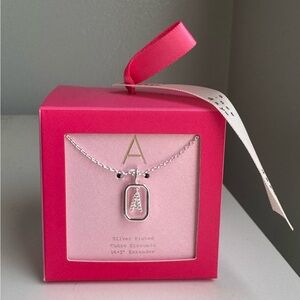 Silver Plated Necklace With Initial Pendant